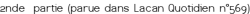 2<sup class="typo_exposants">nde</sup> partie (parue dans <a href="http://www.lacanquotidien.fr/blog/wp-content/uploads/2016/03/LQ-569.pdf" class='spip_out' rel='external'>Lacan Quotidien n°569</a>)