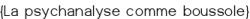 <center>{La psychanalyse comme boussole}</big>